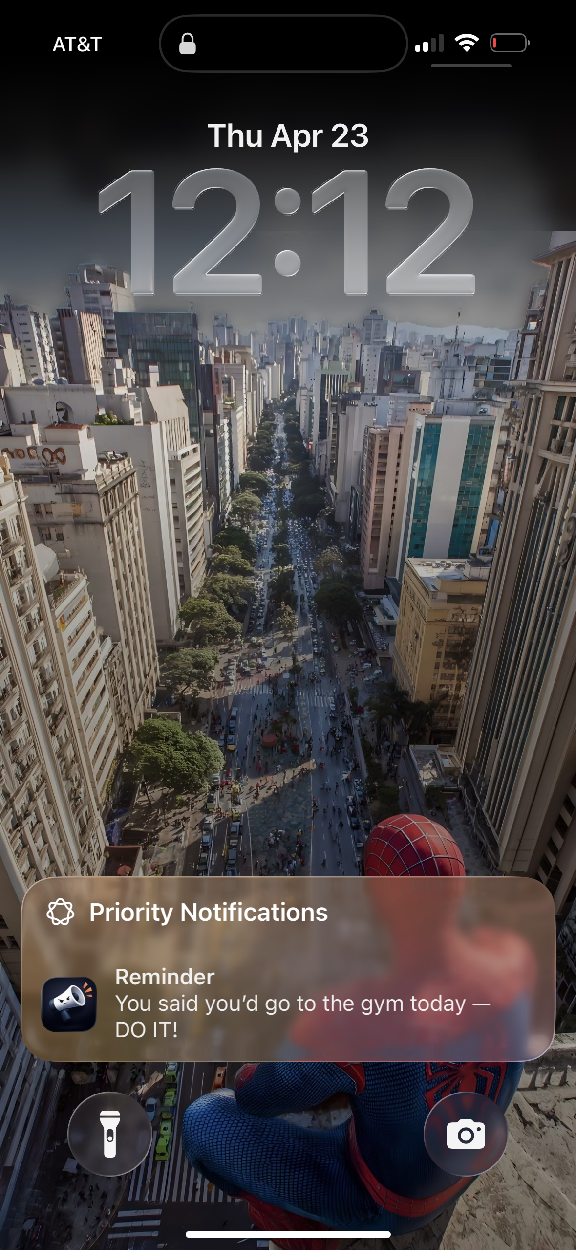 YAY! reminder firing on the lockscreen